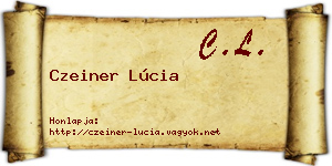 Czeiner Lúcia névjegykártya